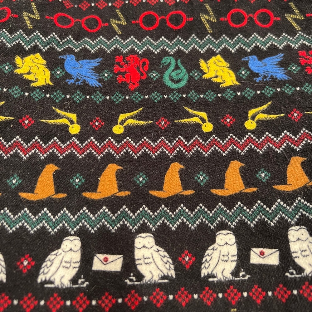 Hanna Andersson women's Harry Potter fair isle print pajama set, flannel & knit
